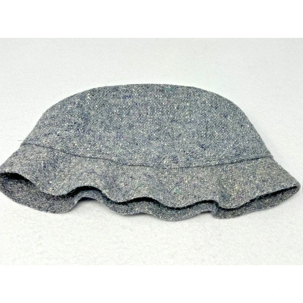 Vtg Hats of Ireland Bucket Hat Donegal Wool Tweed Size 7 1/8 Ireland Gray‎